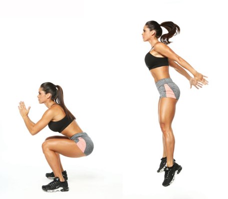 Jumping Squats For Bigger Butt 